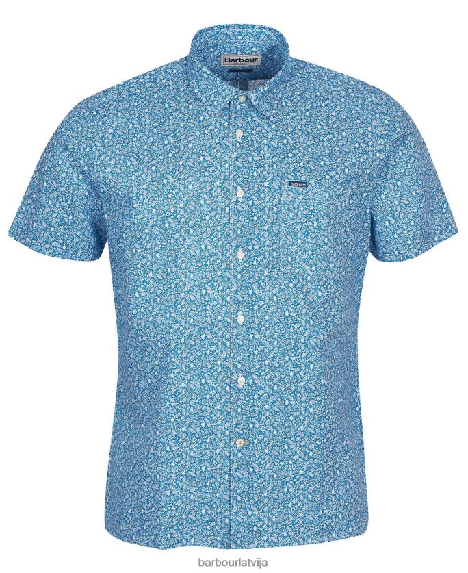 Barbour vīriešiem Melbury vasaras krekls ar īsām piedurknēm P8J88A326 apģērbs olīvu