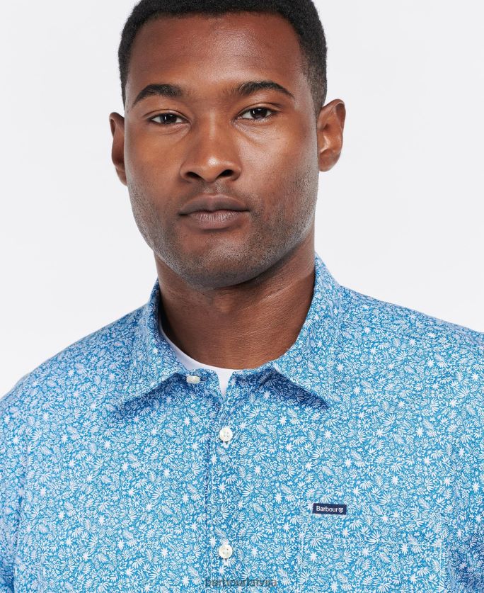Barbour vīriešiem Melbury vasaras krekls ar īsām piedurknēm P8J88A326 apģērbs olīvu