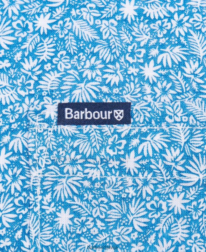 Barbour vīriešiem Melbury vasaras krekls ar īsām piedurknēm P8J88A326 apģērbs olīvu