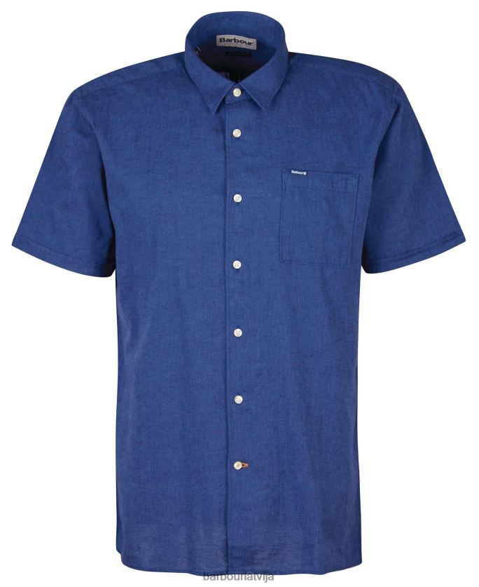 Barbour vīriešiem Nelson vasaras krekls ar īsām piedurknēm P8J88A295 apģērbs balinātas olīvas
