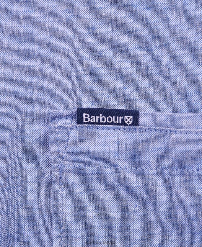 Barbour vīriešiem Nelson vasaras krekls ar īsām piedurknēm P8J88A308 apģērbs balts