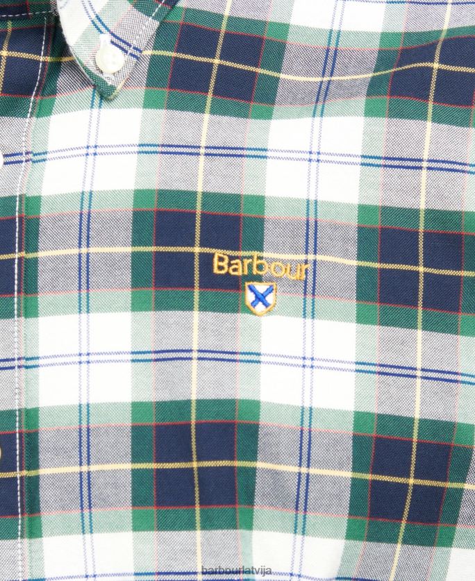 Barbour vīriešiem Oxbridge pielāgots krekls P8J88A447 apģērbs efejas tartāns