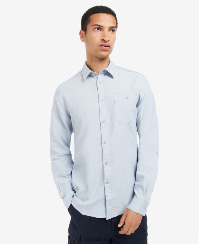 Barbour vīriešiem Ruthwell pielāgots krekls P8J88A513 apģērbs Chambray