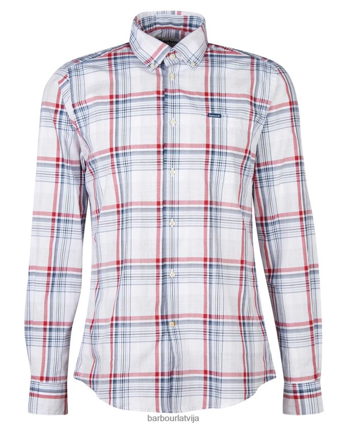 Barbour vīriešiem Sunhill pielāgots krekls P8J88A418 apģērbs klasisks sarkans