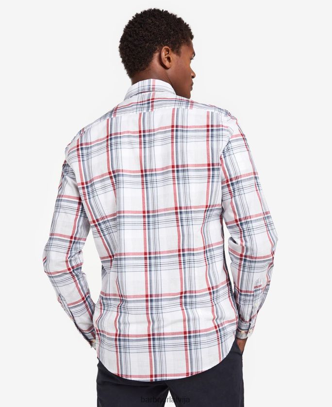 Barbour vīriešiem Sunhill pielāgots krekls P8J88A418 apģērbs klasisks sarkans