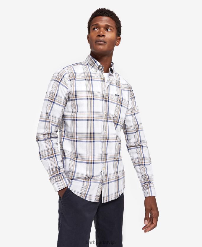 Barbour vīriešiem Sunhill pielāgots krekls P8J88A500 apģērbs klasisks sarkans