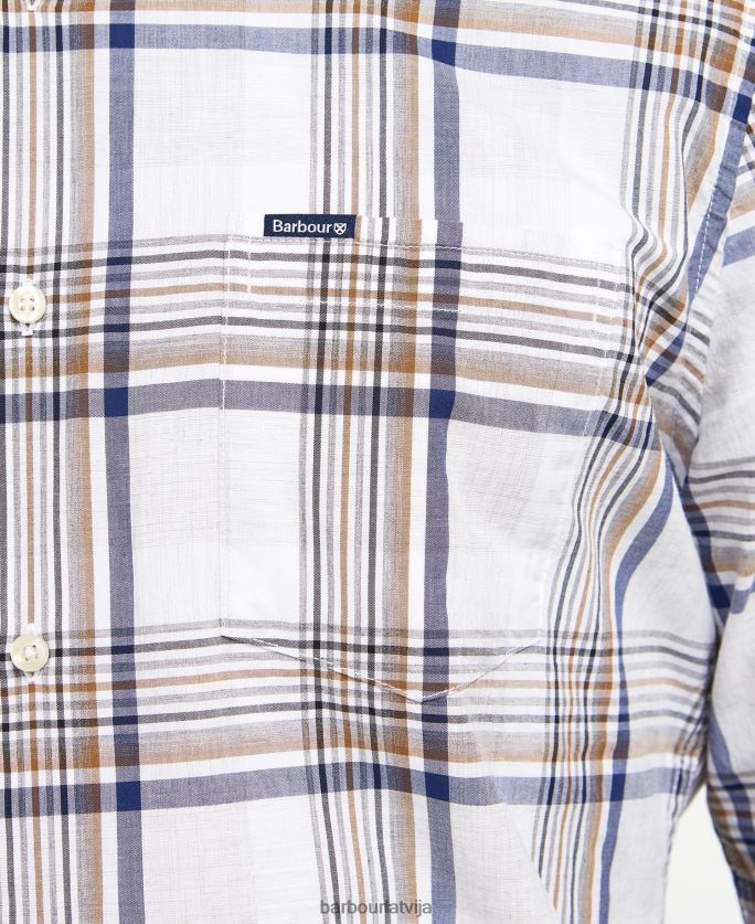Barbour vīriešiem Sunhill pielāgots krekls P8J88A500 apģērbs klasisks sarkans