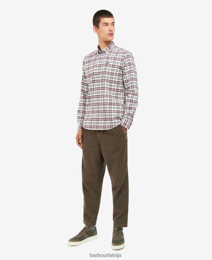 Barbour vīriešiem Valdonam pielāgots krekls P8J88A532 apģērbs vidus zils