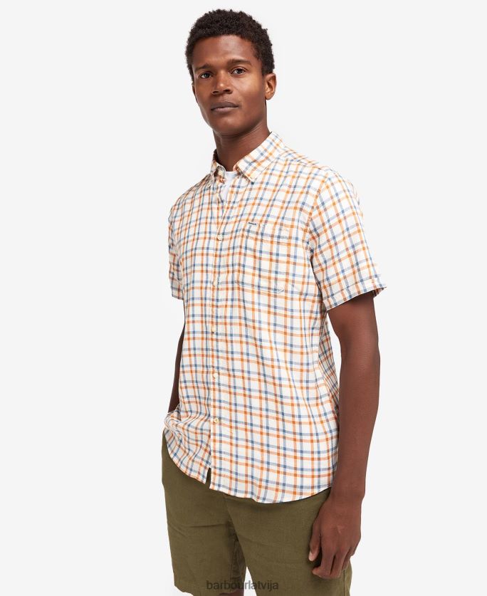 Barbour vīriešiem Wrayside pielāgots krekls P8J88A436 apģērbs olīvu