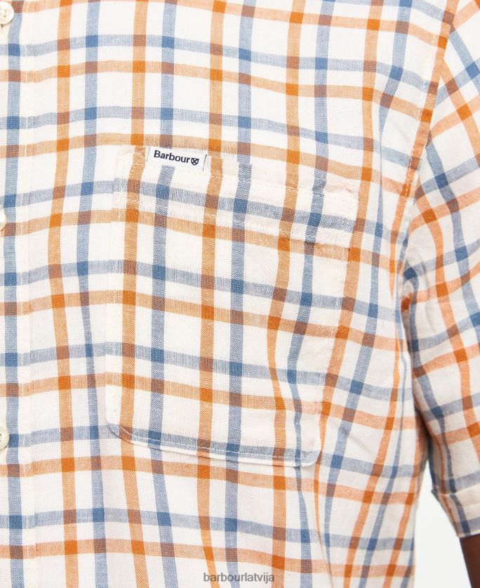 Barbour vīriešiem Wrayside pielāgots krekls P8J88A436 apģērbs olīvu