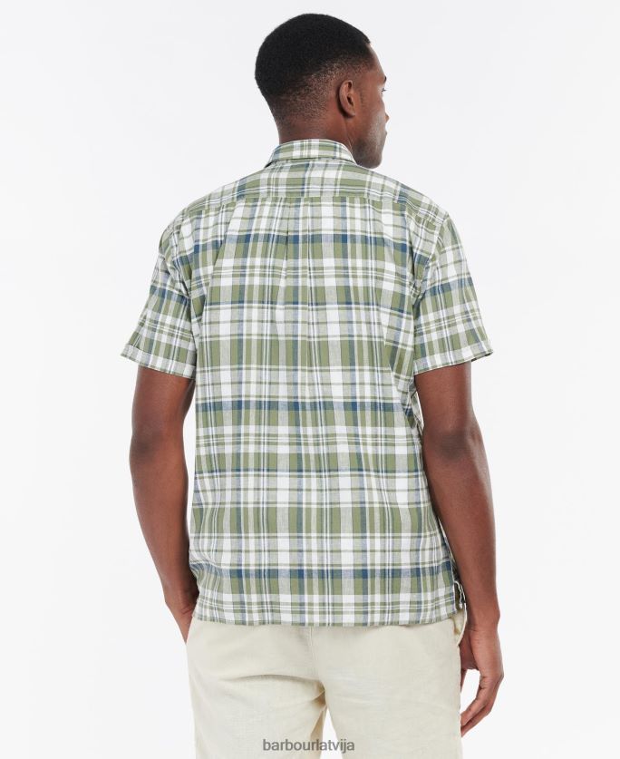 Barbour vīriešiem bodmin vasaras krekls ar īsām piedurknēm P8J88A396 apģērbs olīvu