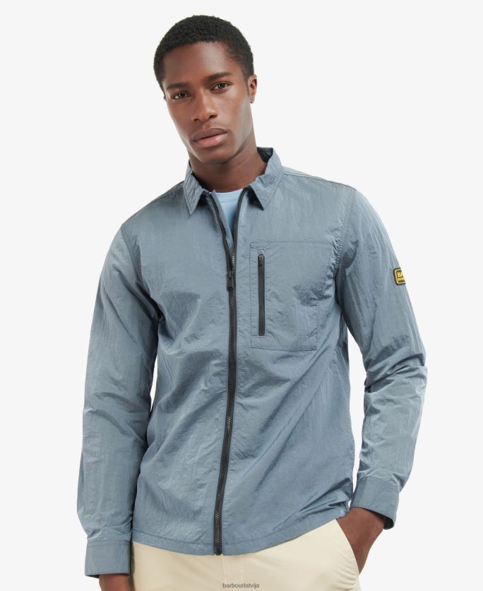 Barbour vīriešiem dylan neilona virskrekls P8J88A311 apģērbs pulveris zils