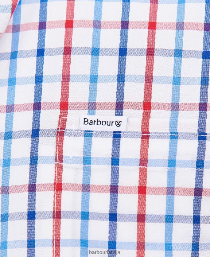Barbour vīriešiem eldonam pielāgots krekls P8J88A380 apģērbs sarkans