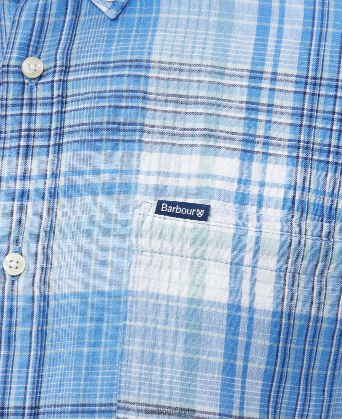 Barbour vīriešiem ellerburn pielāgots krekls P8J88A368 apģērbs klasisks balts