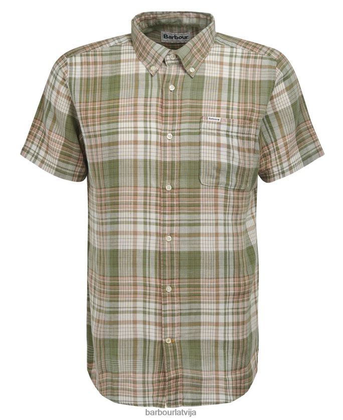 Barbour vīriešiem ellerburn pielāgots krekls P8J88A404 apģērbs klasisks balts