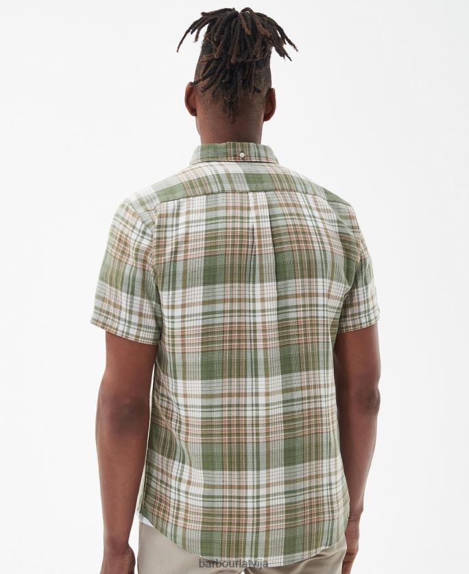 Barbour vīriešiem ellerburn pielāgots krekls P8J88A404 apģērbs klasisks balts