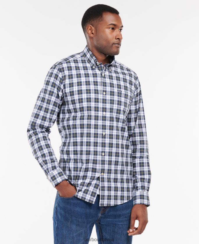 Barbour vīriešiem foxlow pielāgots krekls P8J88A377 apģērbs čili sarkans