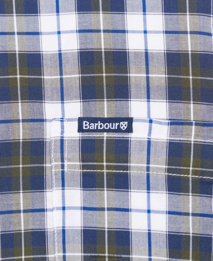 Barbour vīriešiem foxlow pielāgots krekls P8J88A377 apģērbs čili sarkans