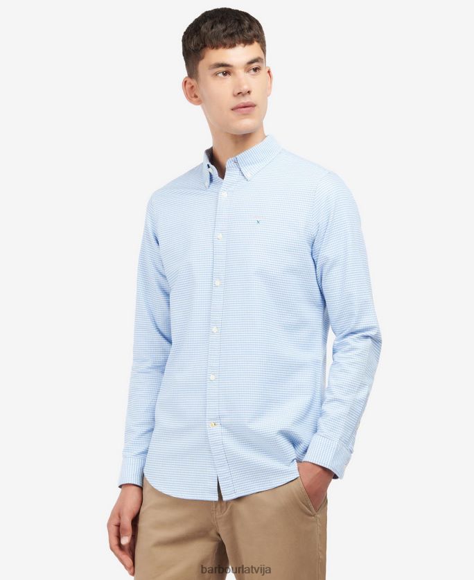 Barbour vīriešiem gingham oxford pielāgots krekls P8J88A402 apģērbs klasisks rozā