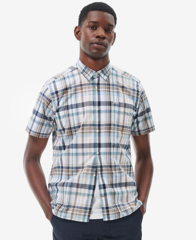 Barbour vīriešiem glantonas vasaras krekls P8J88A322 apģērbs klasisks balts