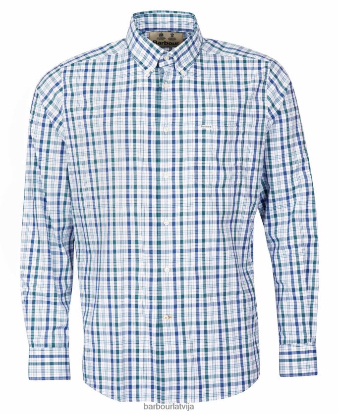 Barbour vīriešiem hallhilas priekšnesuma krekls P8J88A391 apģērbs sarkans