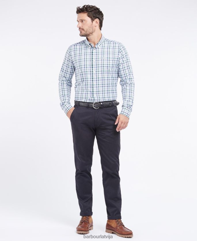 Barbour vīriešiem hallhilas priekšnesuma krekls P8J88A391 apģērbs sarkans