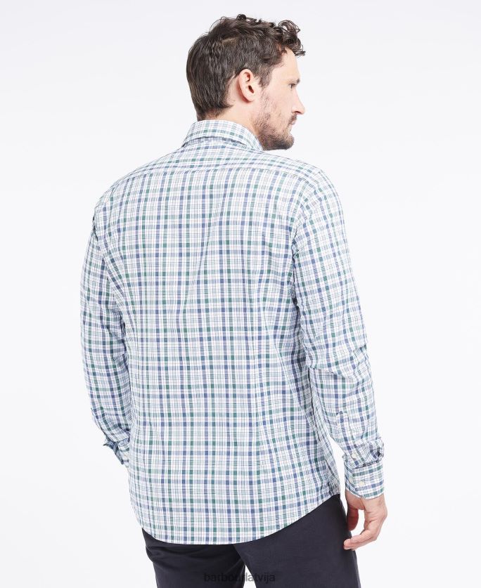 Barbour vīriešiem hallhilas priekšnesuma krekls P8J88A391 apģērbs sarkans