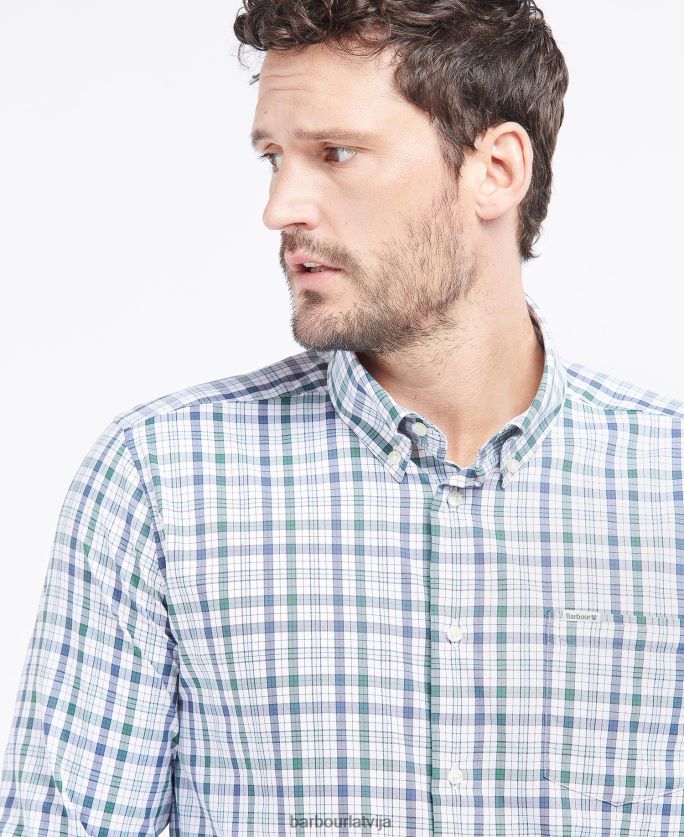 Barbour vīriešiem hallhilas priekšnesuma krekls P8J88A391 apģērbs sarkans