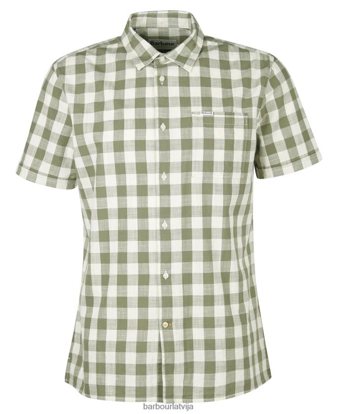Barbour vīriešiem hilson pielāgots krekls P8J88A514 apģērbs olīvu