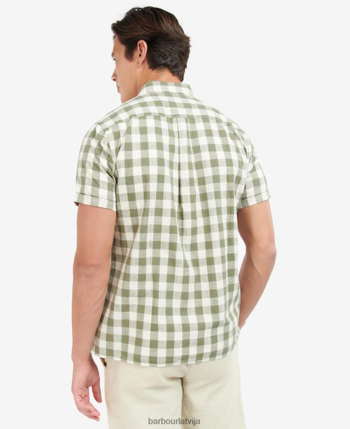 Barbour vīriešiem hilson pielāgots krekls P8J88A514 apģērbs olīvu