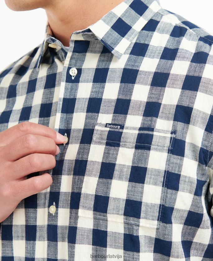Barbour vīriešiem hilson pielāgots krekls P8J88A525 apģērbs olīvu