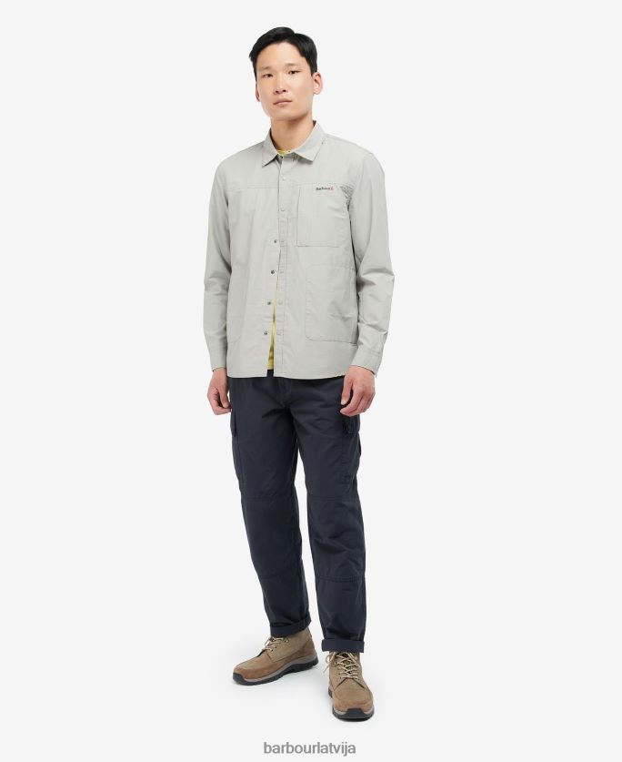 Barbour vīriešiem jona virskrekls P8J88A410 apģērbs gaiši pelēks