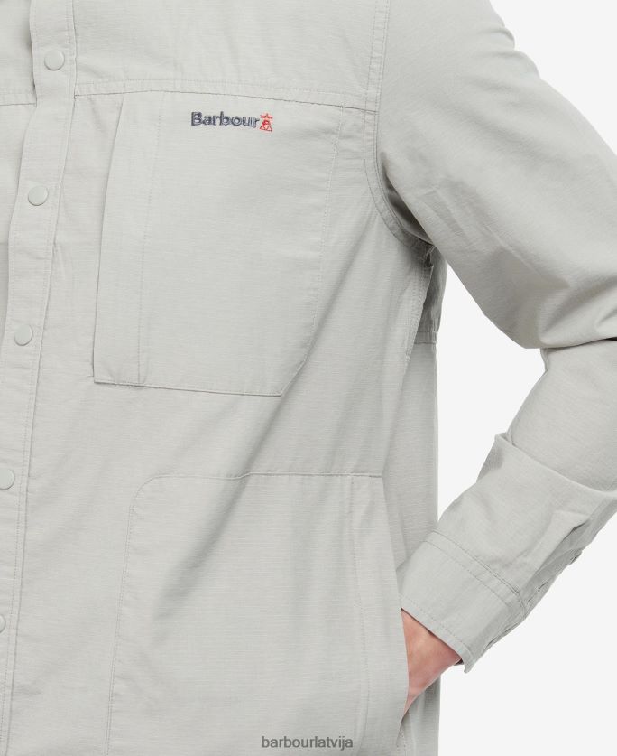 Barbour vīriešiem jona virskrekls P8J88A410 apģērbs gaiši pelēks