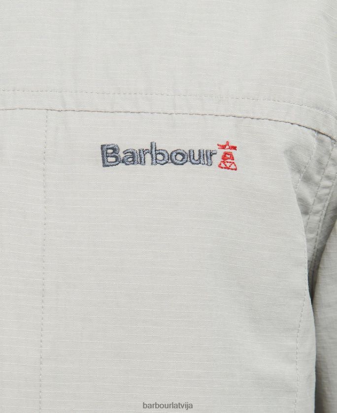 Barbour vīriešiem jona virskrekls P8J88A410 apģērbs gaiši pelēks