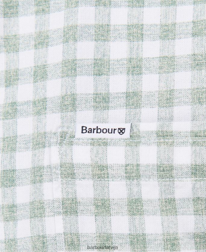 Barbour vīriešiem kane pielāgots krekls P8J88A328 apģērbs zaļš