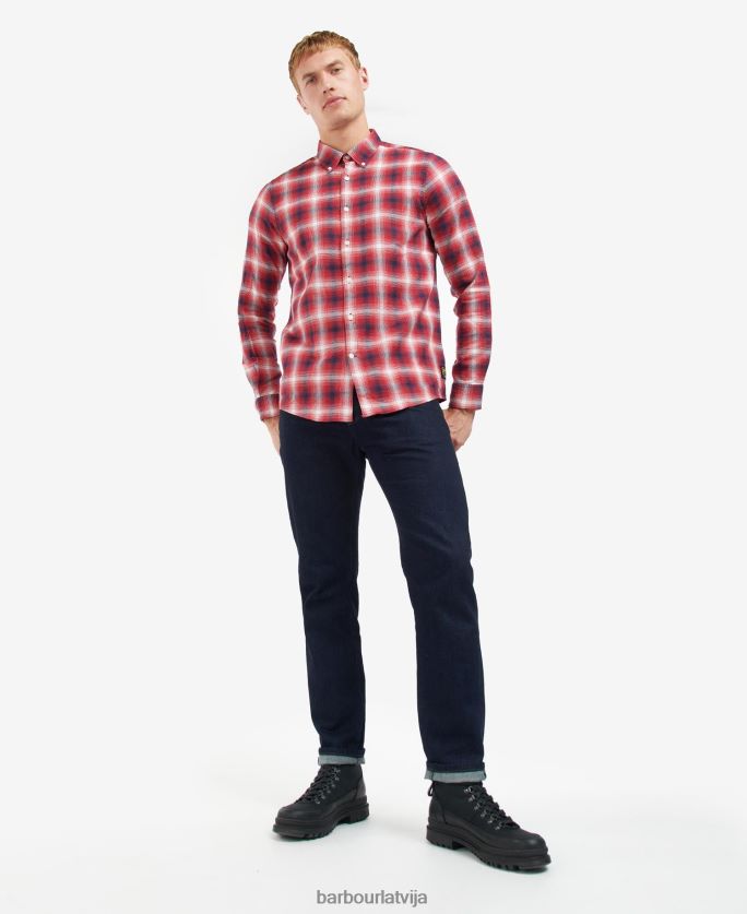 Barbour vīriešiem kershaw krekls P8J88A446 apģērbs sacīkšu zaļš