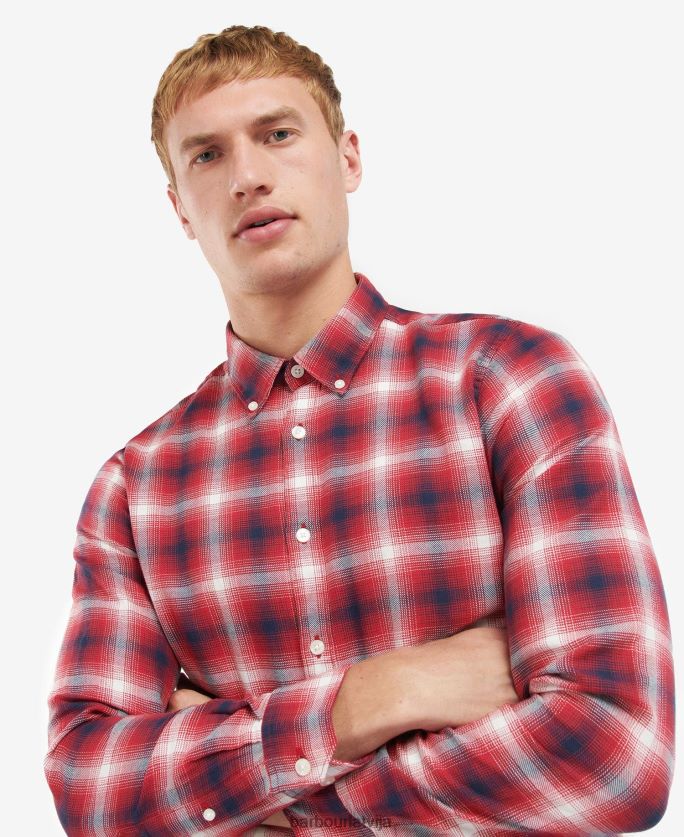 Barbour vīriešiem kershaw krekls P8J88A446 apģērbs sacīkšu zaļš