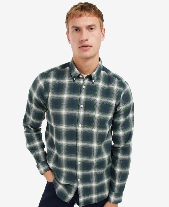 Barbour vīriešiem kershaw krekls P8J88A452 apģērbs sacīkšu zaļš