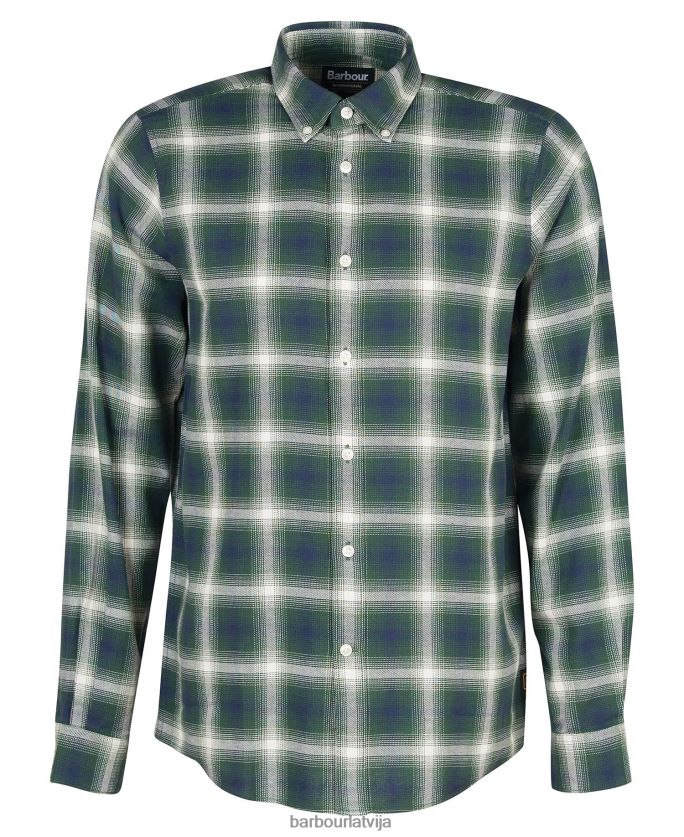 Barbour vīriešiem kershaw krekls P8J88A452 apģērbs sacīkšu zaļš