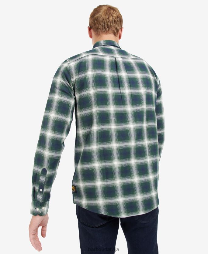 Barbour vīriešiem kershaw krekls P8J88A452 apģērbs sacīkšu zaļš