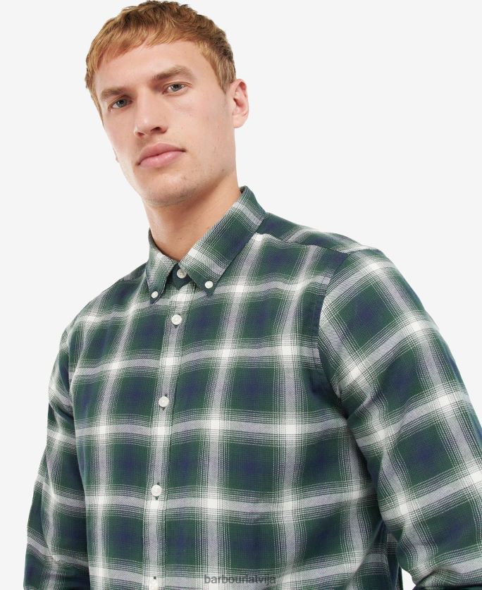 Barbour vīriešiem kershaw krekls P8J88A452 apģērbs sacīkšu zaļš