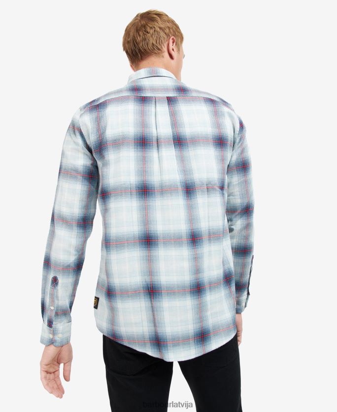 Barbour vīriešiem kickstart krekls P8J88A509 apģērbs bālas debesis