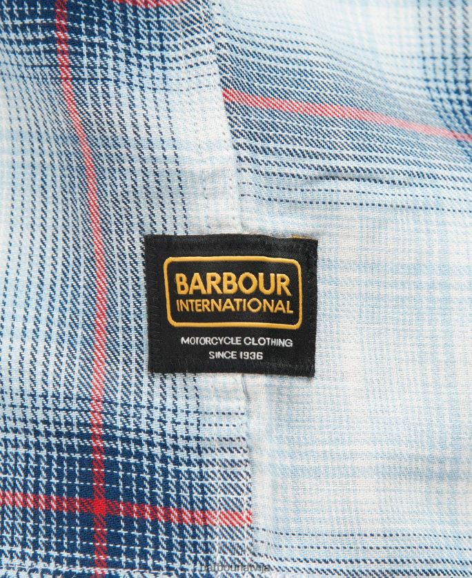 Barbour vīriešiem kickstart krekls P8J88A509 apģērbs bālas debesis