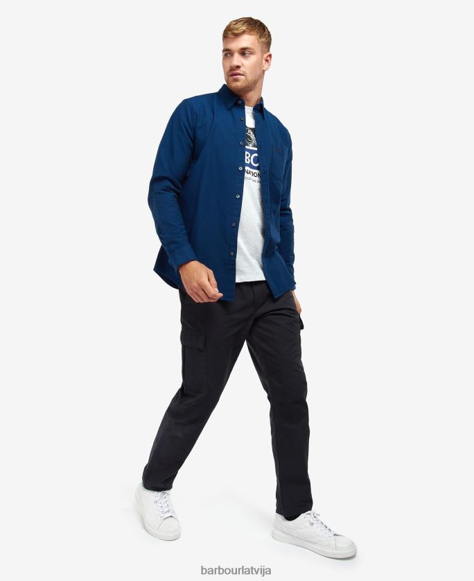 Barbour vīriešiem kinētisks krekls P8J88A534 apģērbs klasisks balts