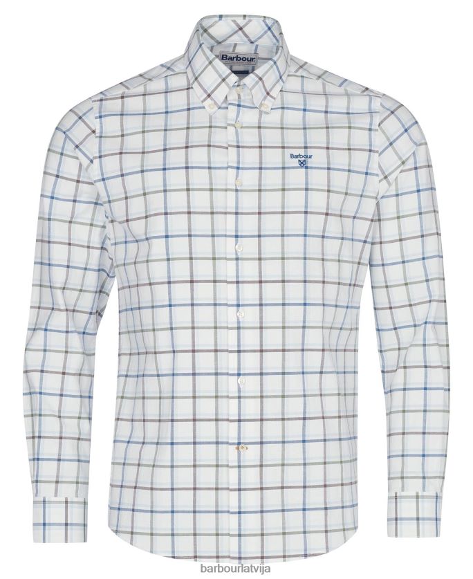 Barbour vīriešiem krantoka krekls P8J88A307 apģērbs balts
