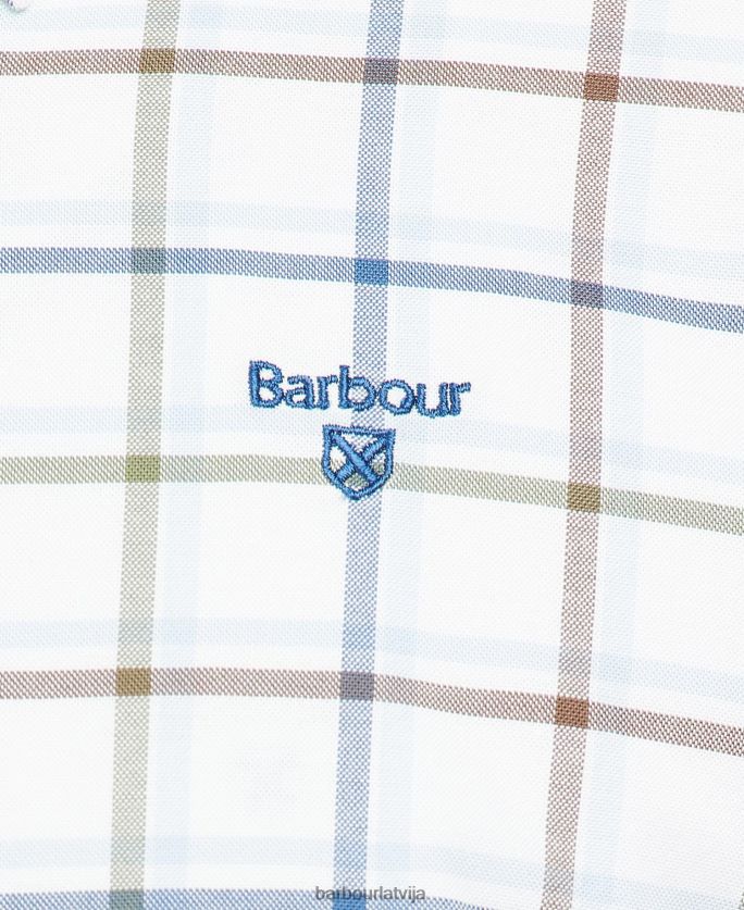 Barbour vīriešiem krantoka krekls P8J88A307 apģērbs balts