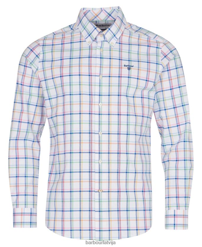 Barbour vīriešiem krantoka krekls P8J88A312 apģērbs balts