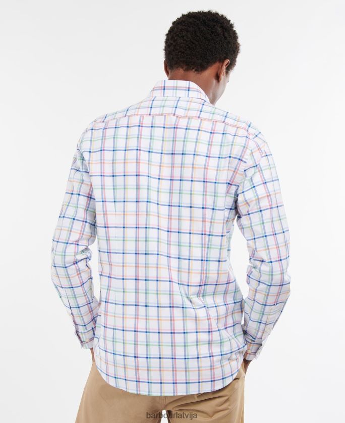 Barbour vīriešiem krantoka krekls P8J88A312 apģērbs balts