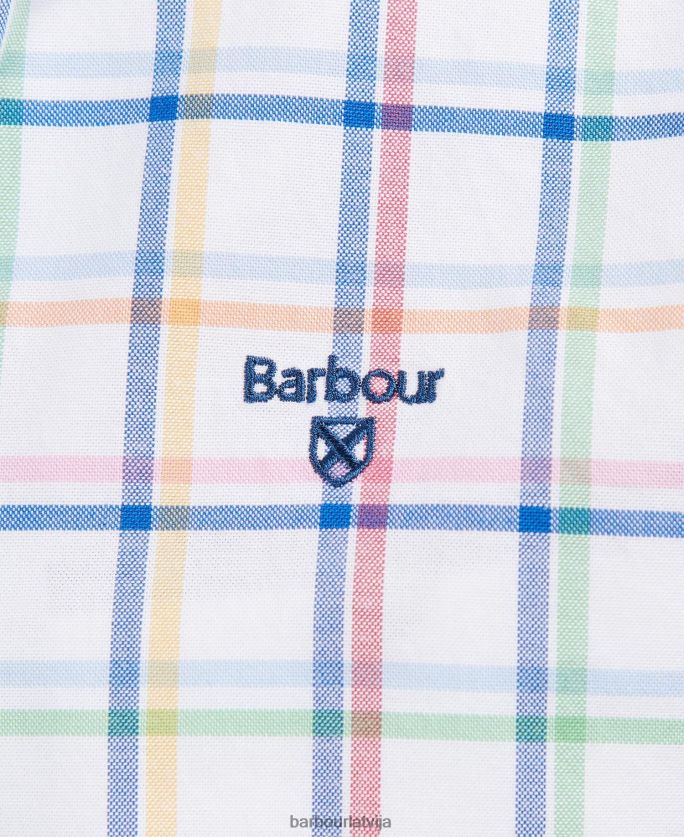 Barbour vīriešiem krantoka krekls P8J88A312 apģērbs balts