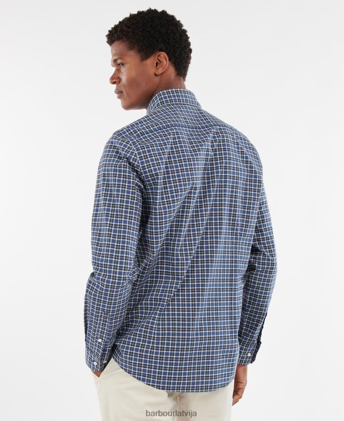 Barbour vīriešiem lomonda pielāgots krekls P8J88A329 apģērbs pusnakts tartāns
